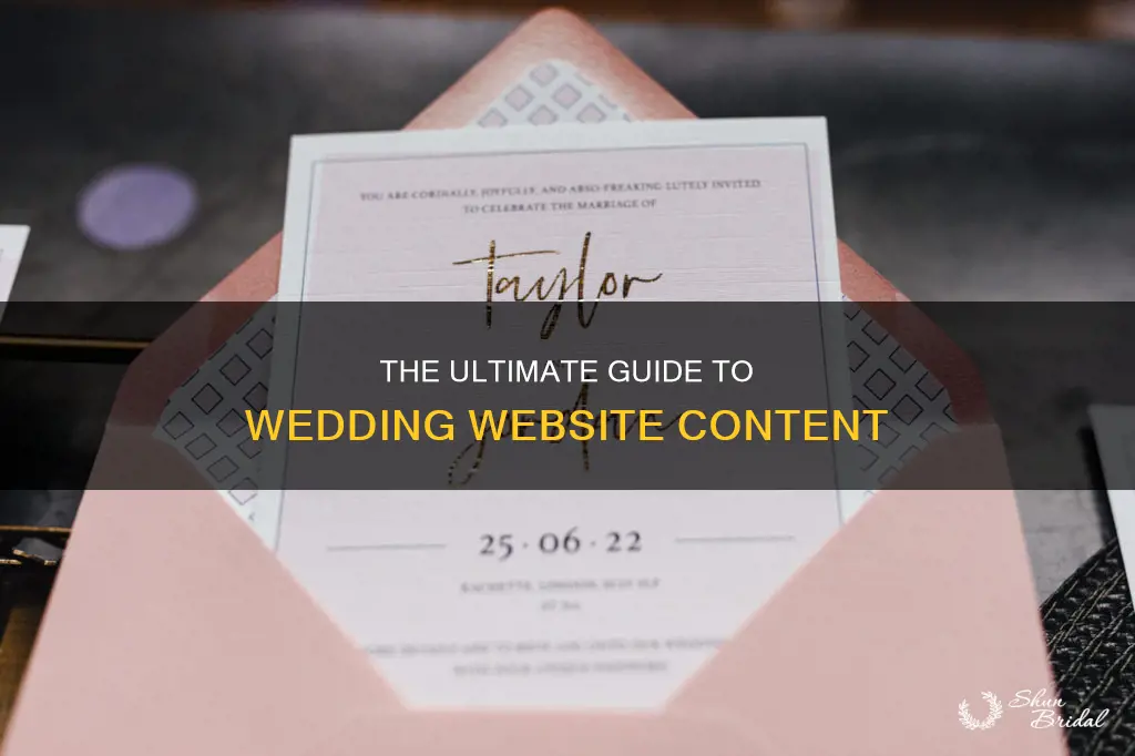 what to include wedding website