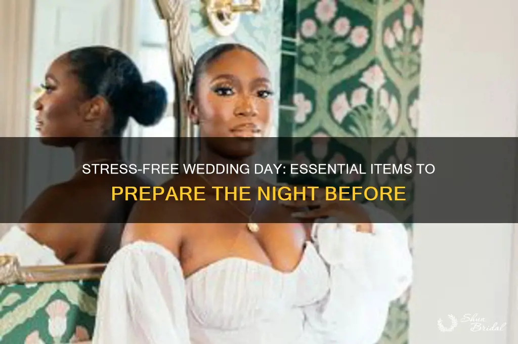 what to lay out the night before the wedding