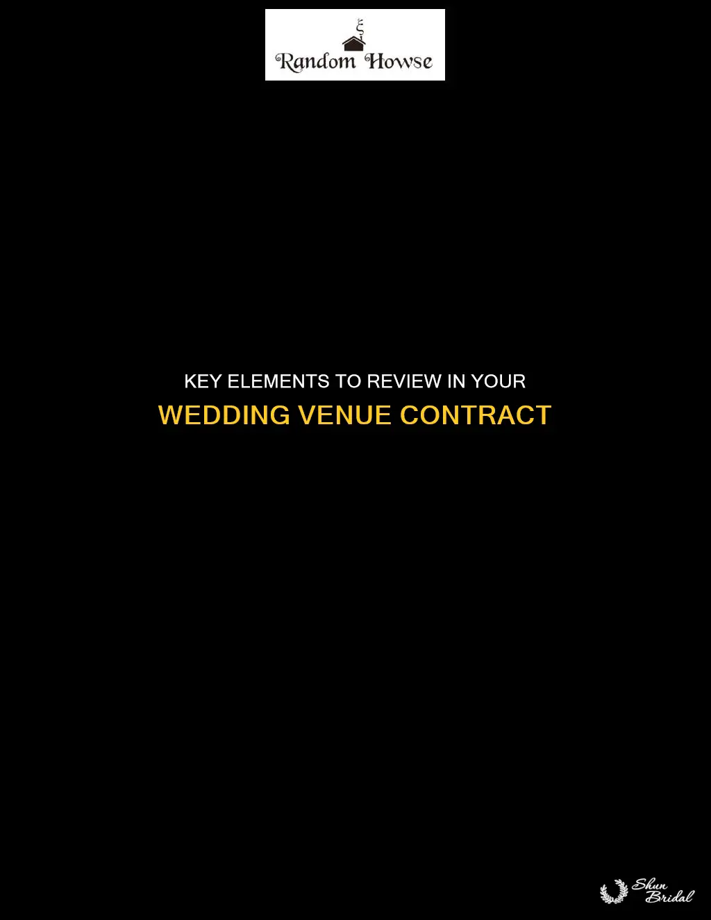 what to look for in a wedding venue contract