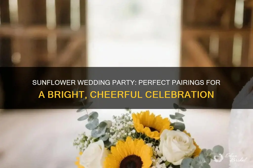 what to pair with sunflowers in a wedding party