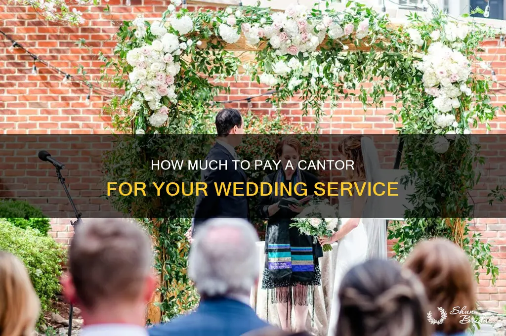 what to pay cantor at wedding service