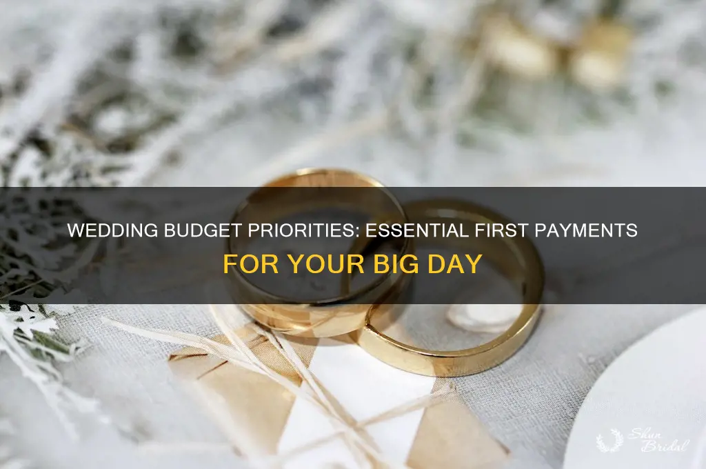 what to pay for first in a wedding