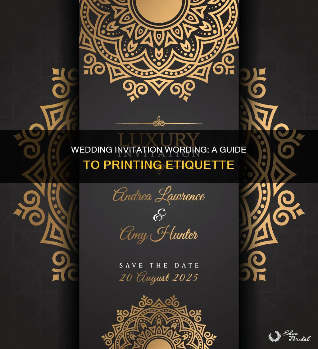 what to print on wedding invitations