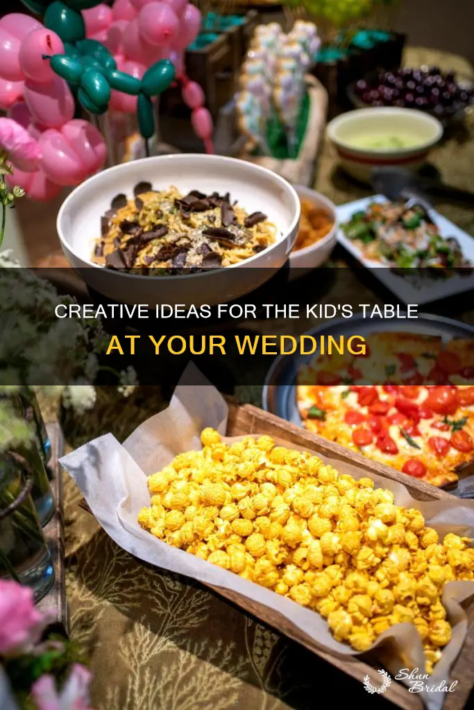 what to put at kids table at wedding