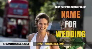 Company Wedding Groups: Creative Names for Your Special Day