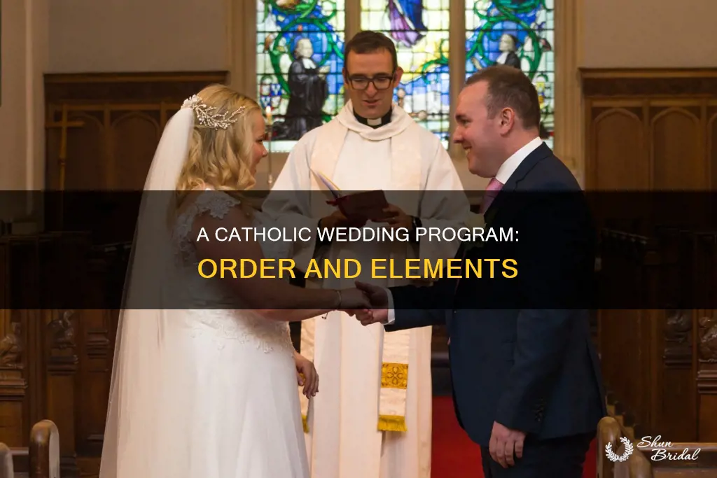 what to put in a catholic wedding program without mass