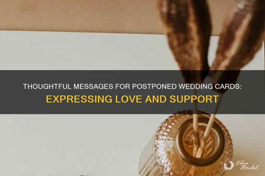 what to put in a postponed wedding card