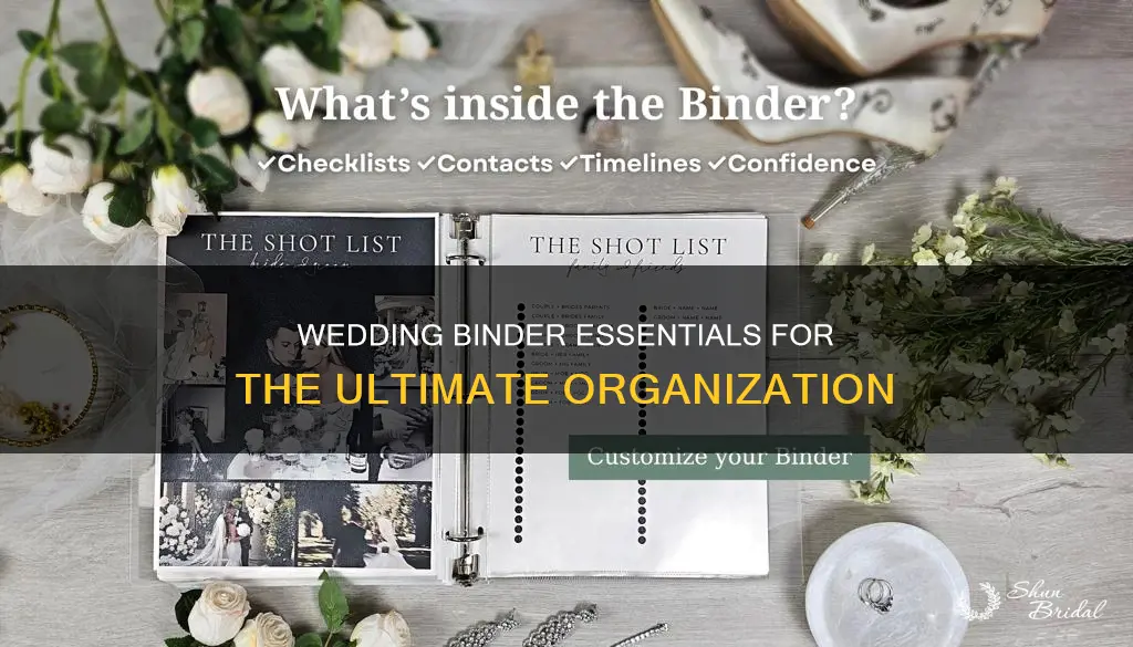 what to put in a wedding binder