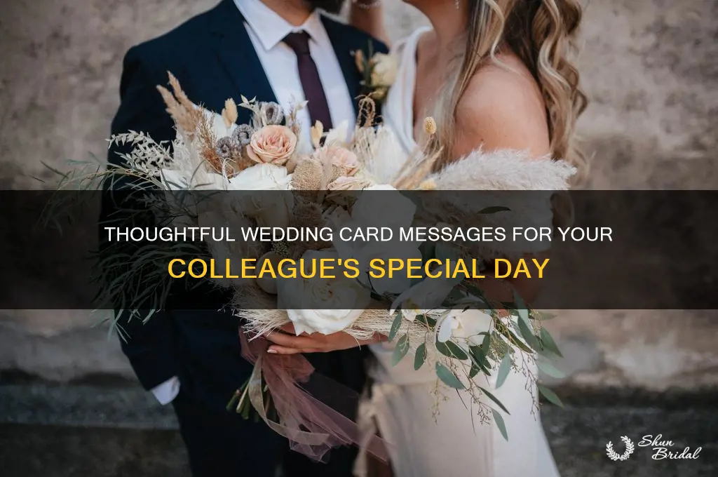 what to put in a wedding card for a colleague
