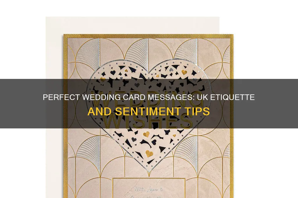what to put in a wedding card uk