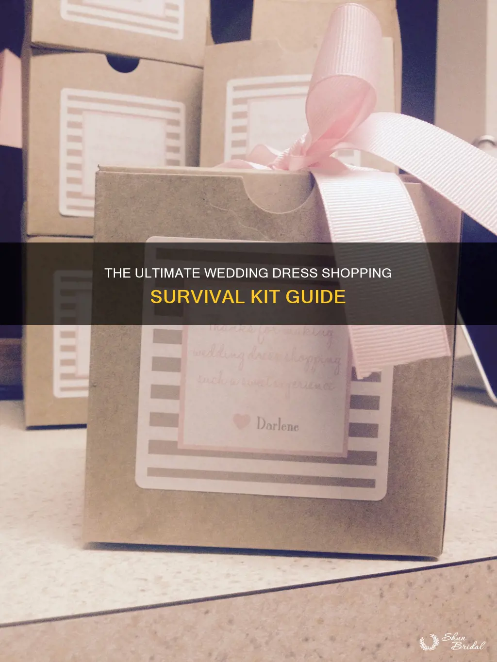 what to put in a wedding dress shopping survival kit