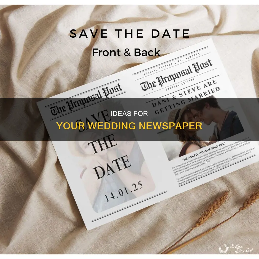 what to put in a wedding newspaper