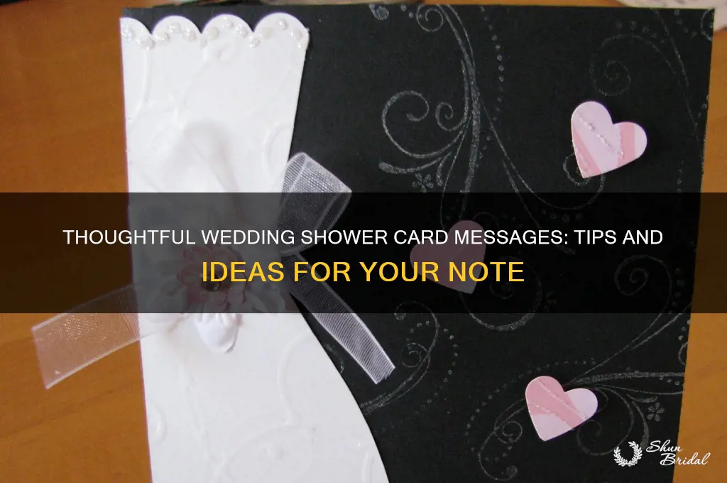 what to put in a wedding shower card