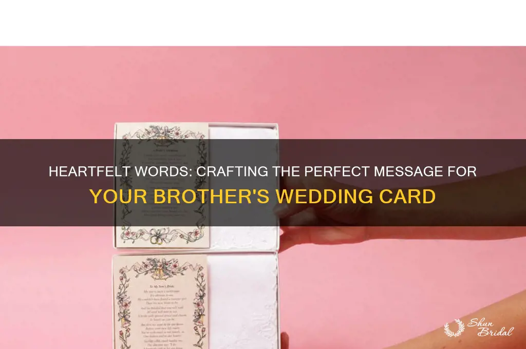 what to put in brothers wedding card