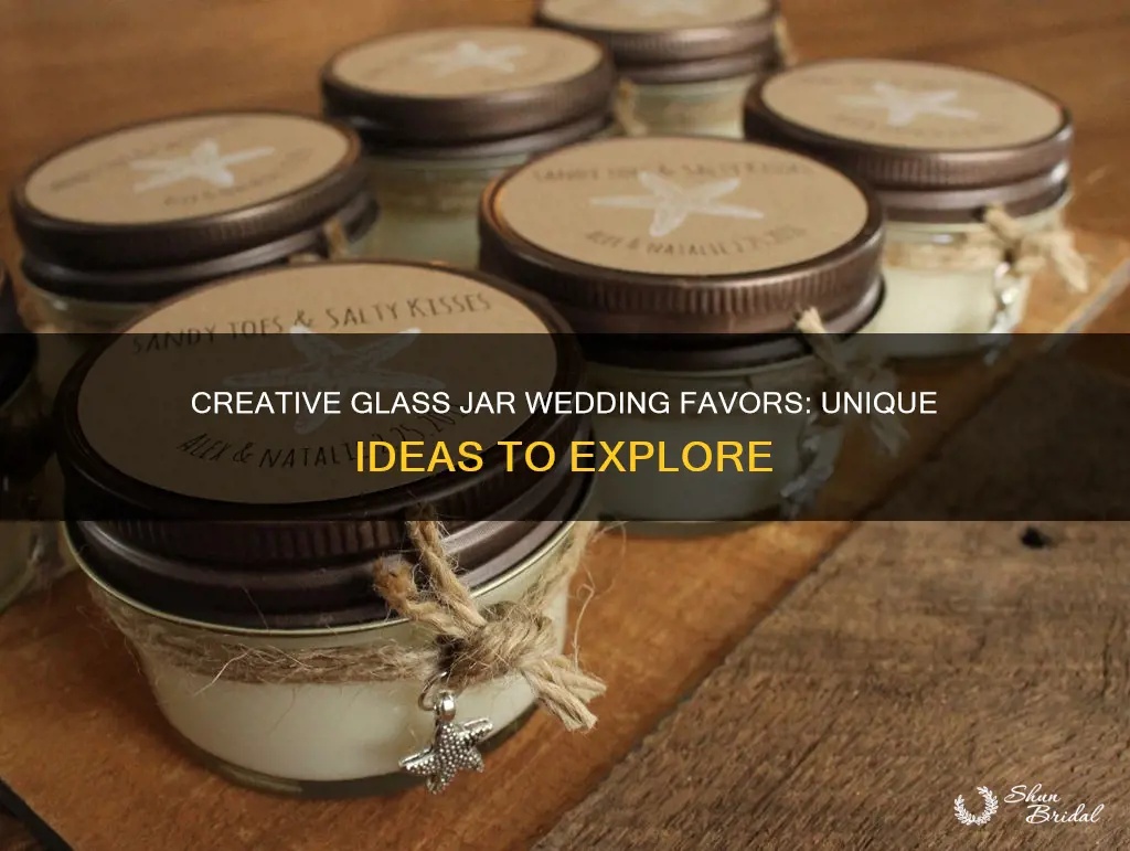 what to put in glass jar wedding favours