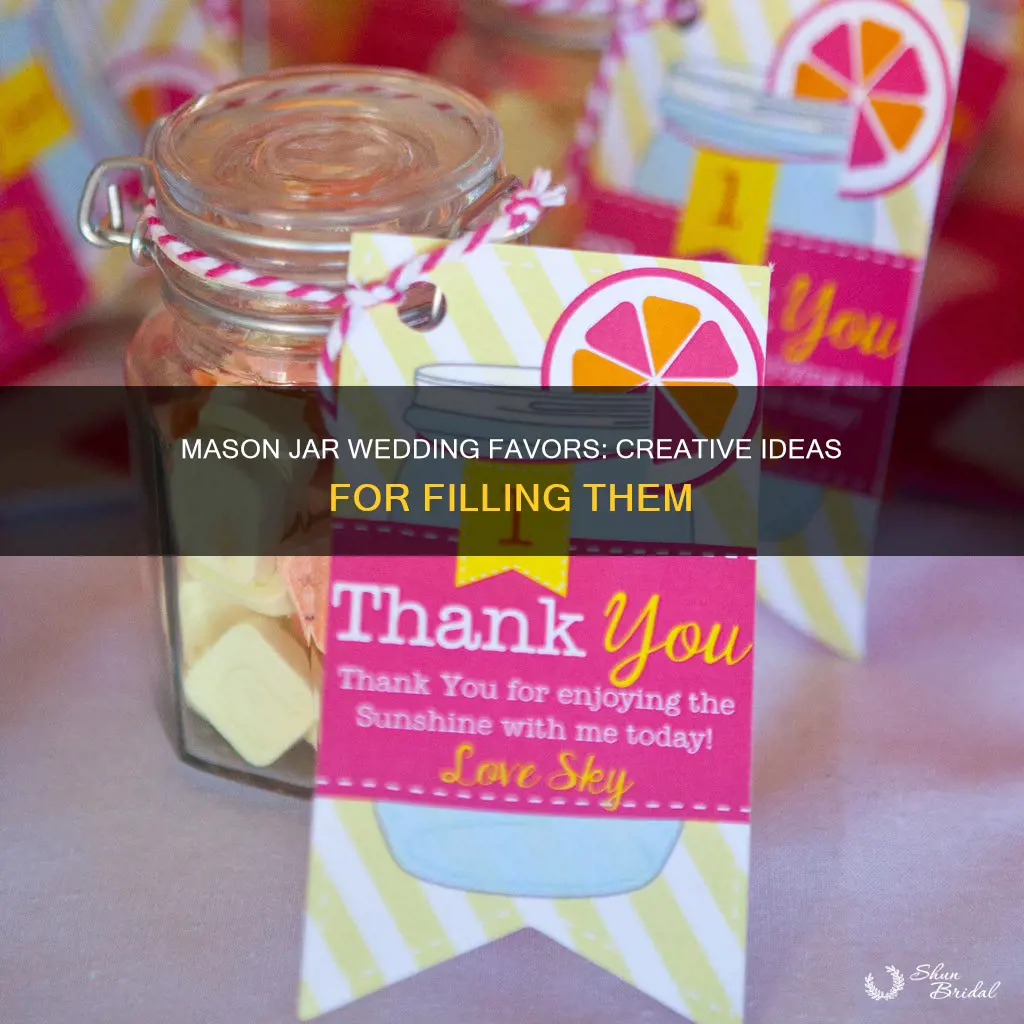 what to put in mason jar wedding favor