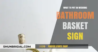 Wedding Bathroom Baskets: Sign Essentials