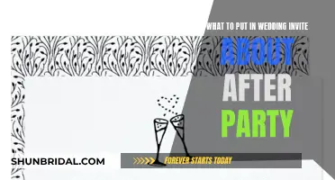 Wedding Invite Wording for After-Party Details: A Guide