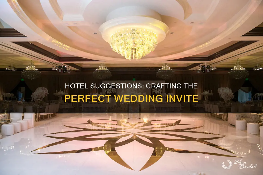 what to put in wedding invites for hotel suggestions