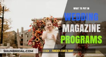 Wedding Magazine Programs: Creative Ideas for Your Big Day