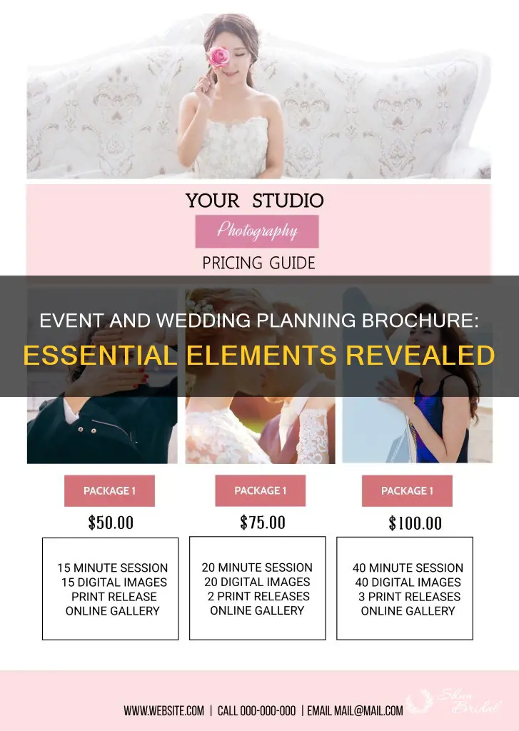 what to put in your event and wedding planning brochure