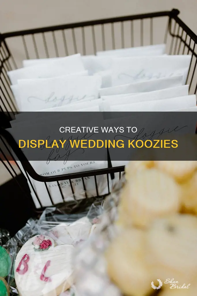 what to put koozies in at wedding