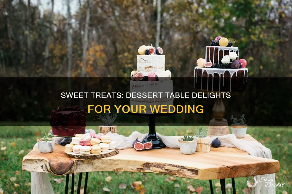 what to put on a wedding dessert table