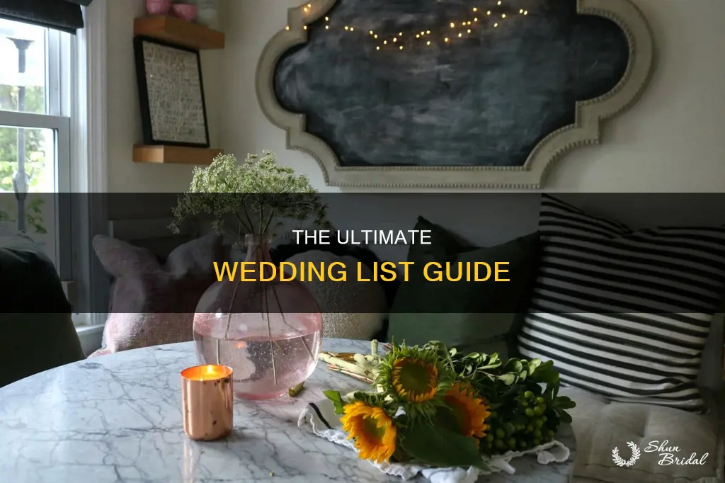 what to put on a wedding list