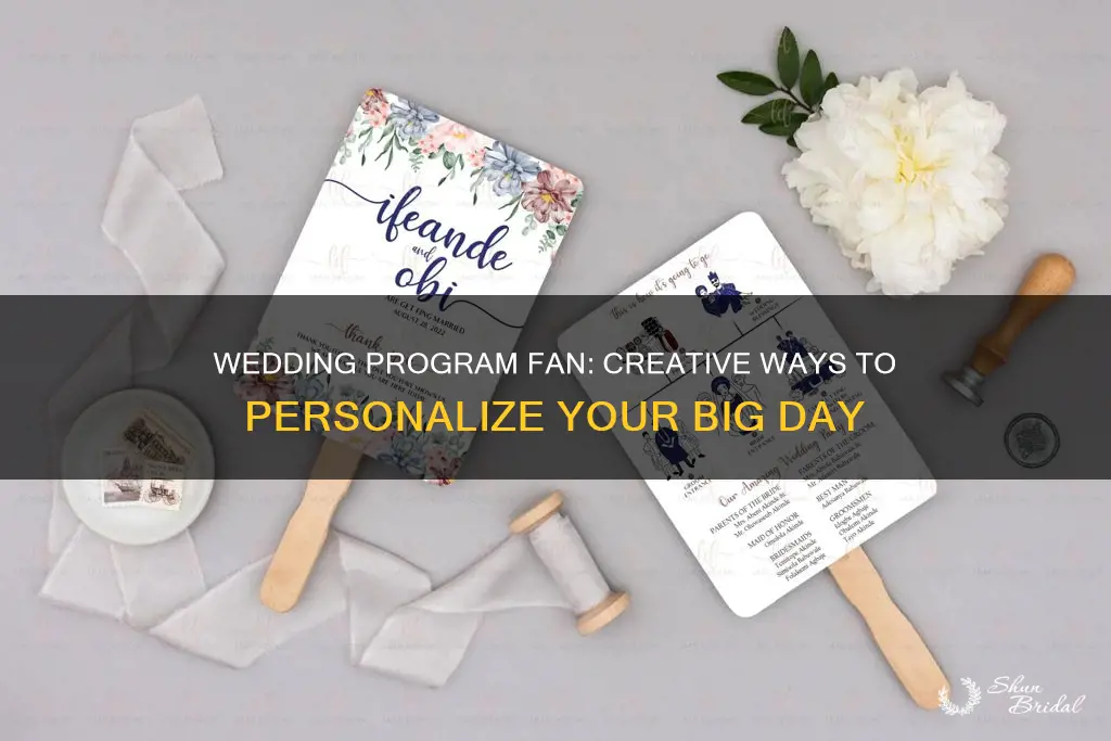 what to put on a wedding program fan