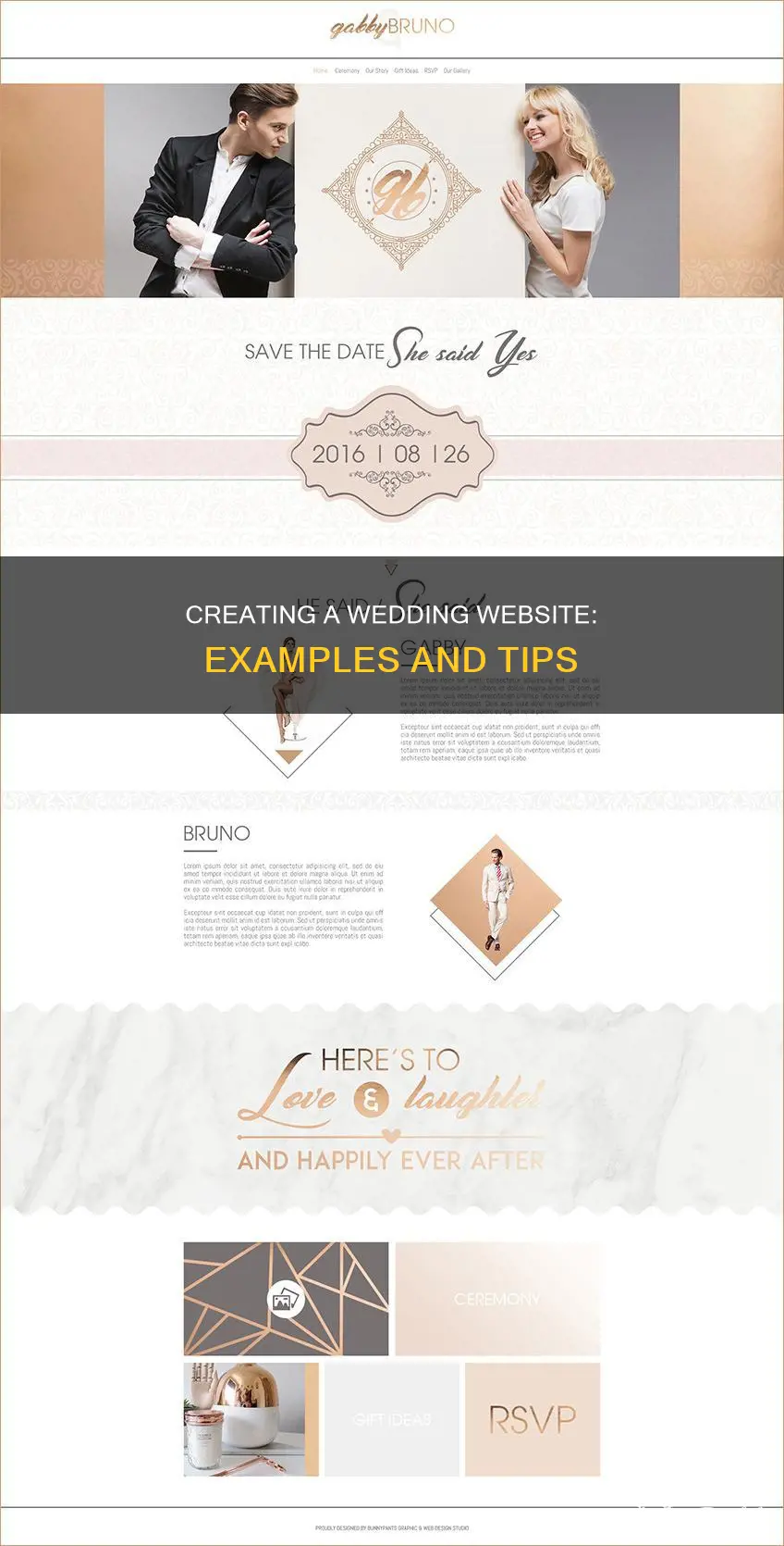 what to put on a wedding website examples