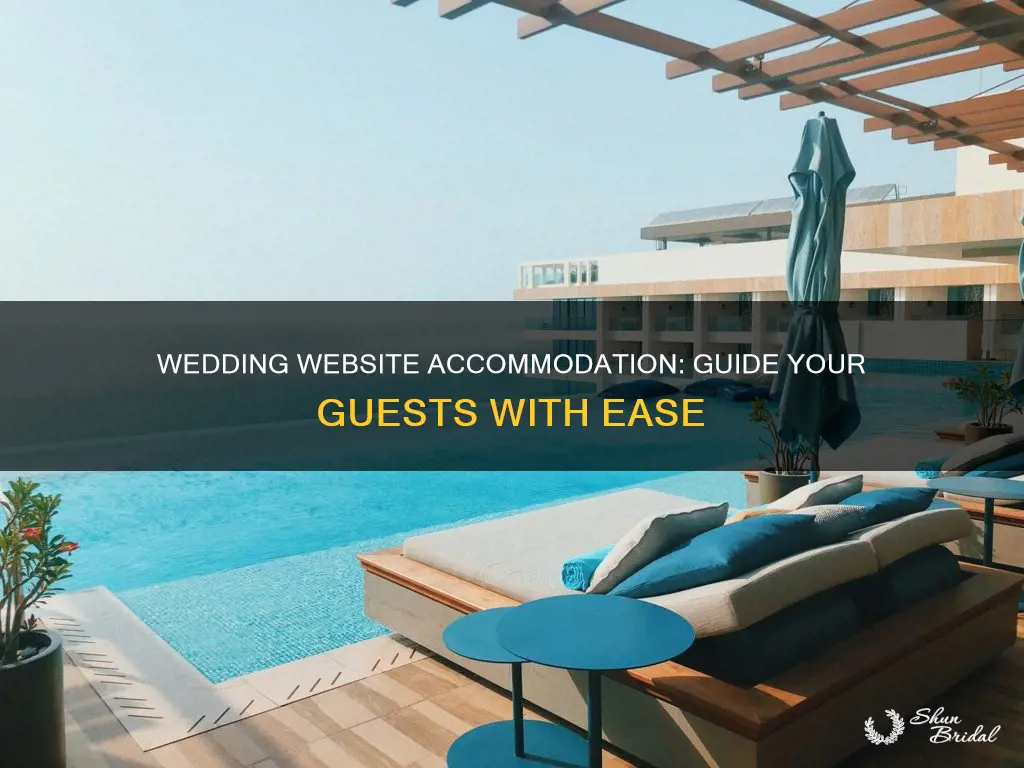 what to put on accomodation wedding website