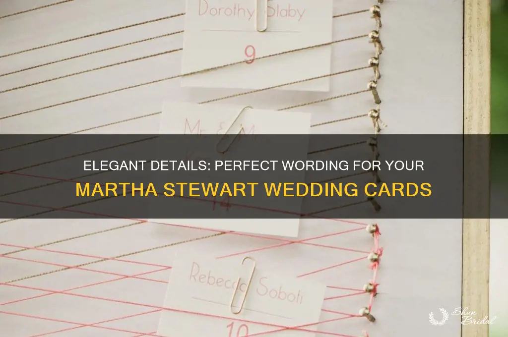 what to put on detail card marth stewart weddings