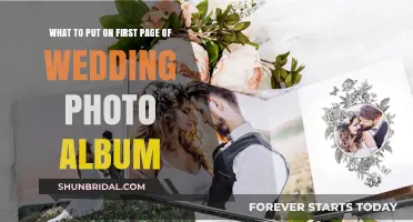 Wedding Album Openers: First Page Ideas
