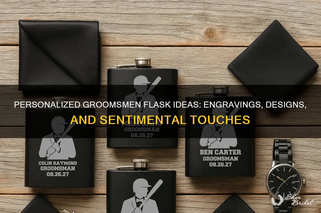 what to put on groomsmen flask