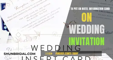 Wedding Invitation Etiquette: Hotel Information Card Content