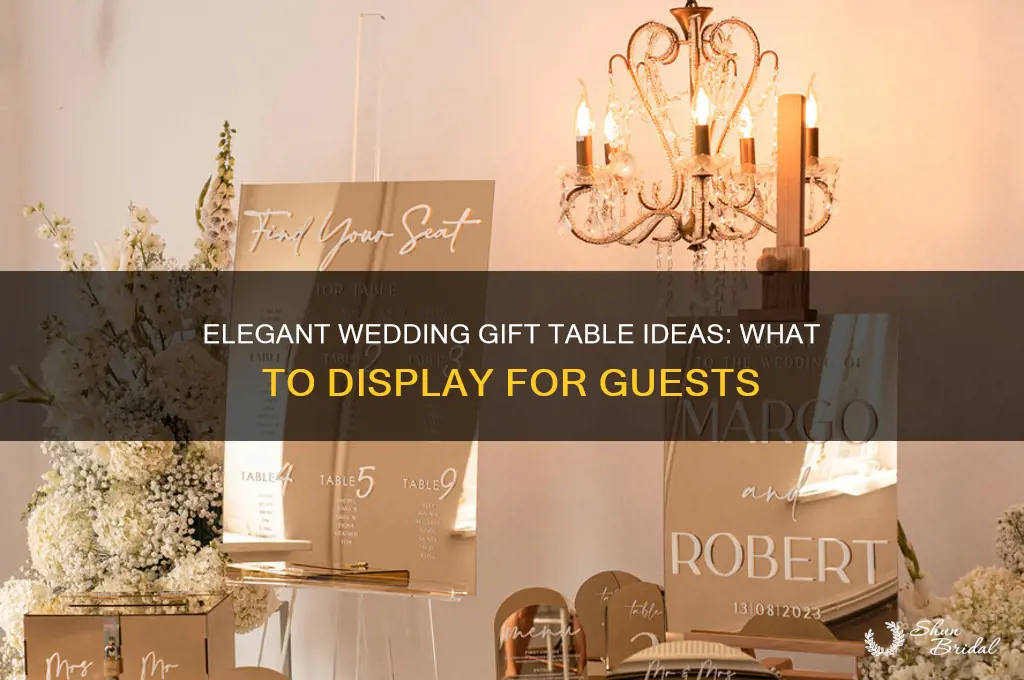 what to put on my wedding gift table