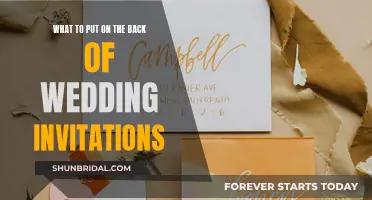 Etiquette Guide: Back of Wedding Invites