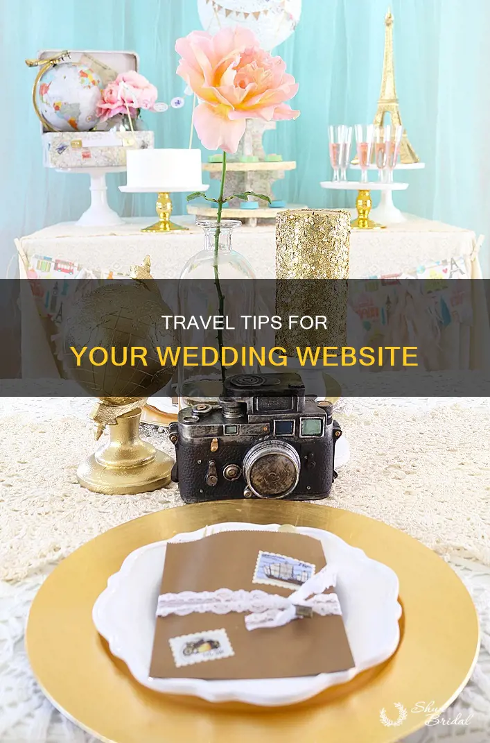 what to put on travel page of wedding website