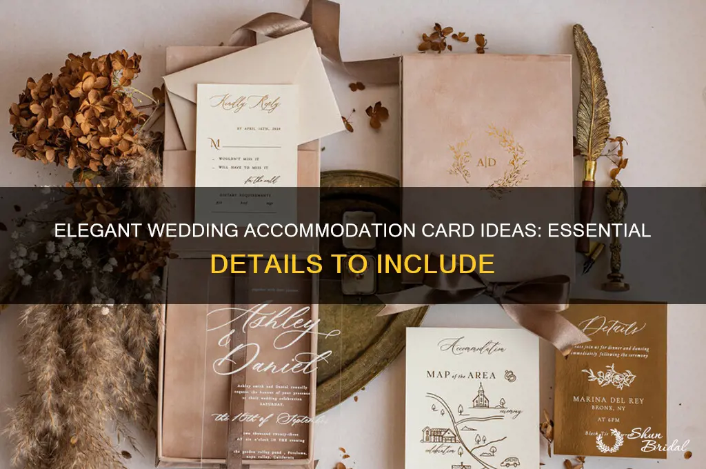 what to put on wedding accommodation cards