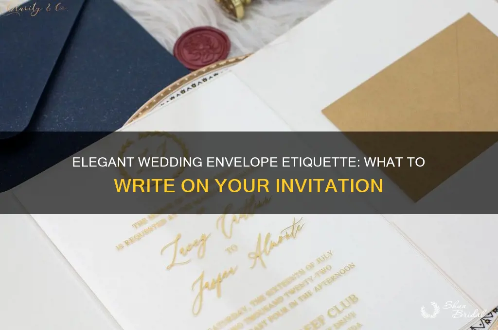 what to put on wedding card enevlope