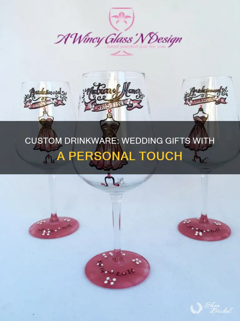 what to put on wedding custom drinkware