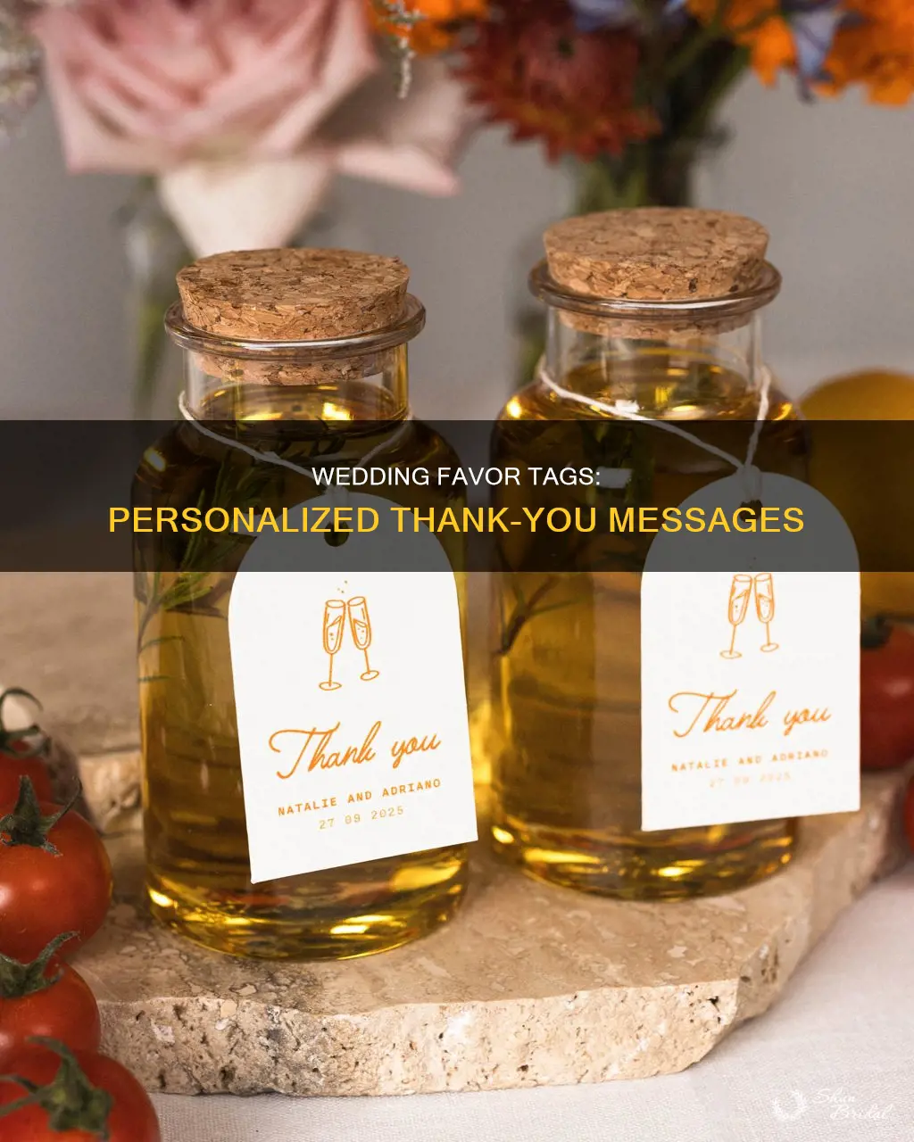 what to put on wedding favor tag