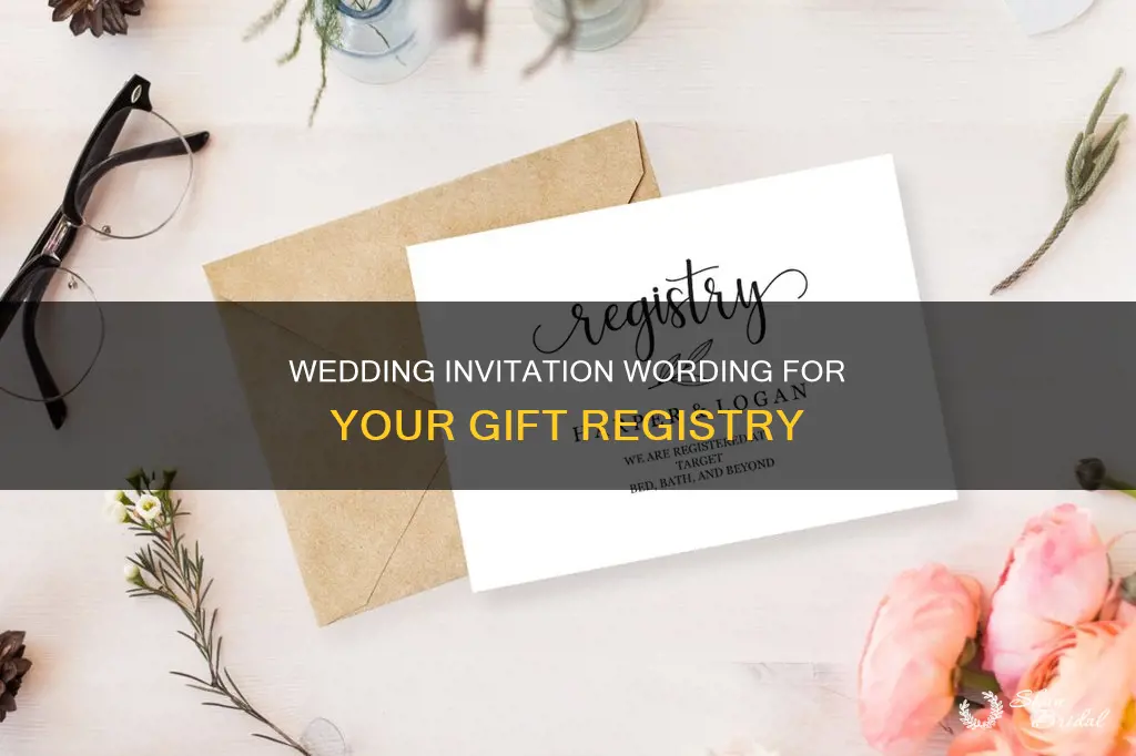 what to put on wedding invitation for registry