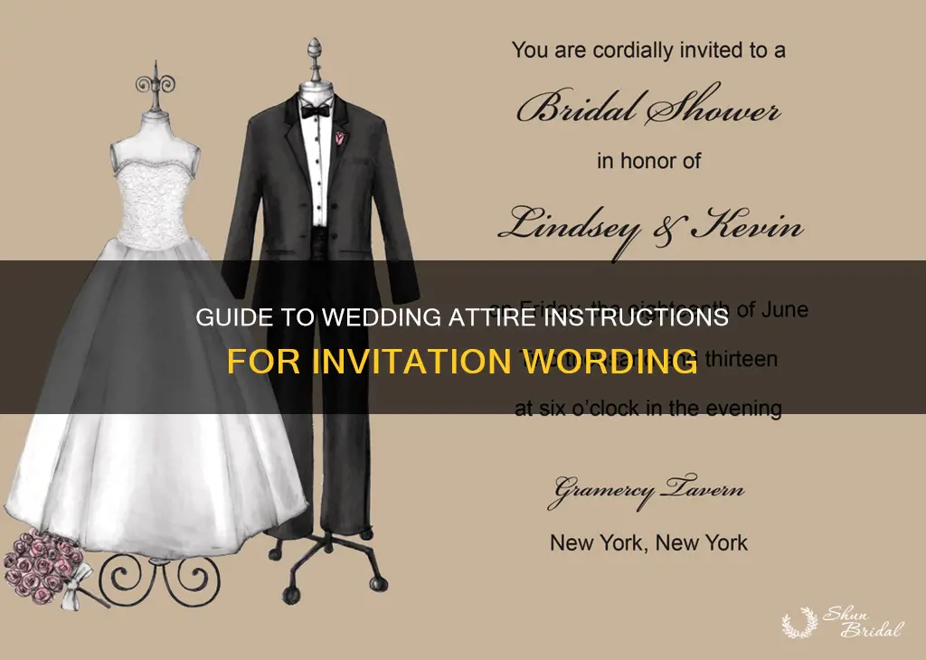 what to put on wedding invitations for attire