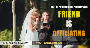 Personalizing Your Wedding Program: Tips for Friend-Officiated Ceremonies
