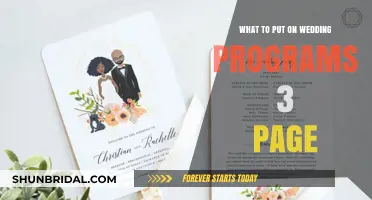 Wedding Programs: What to Include on Page Three