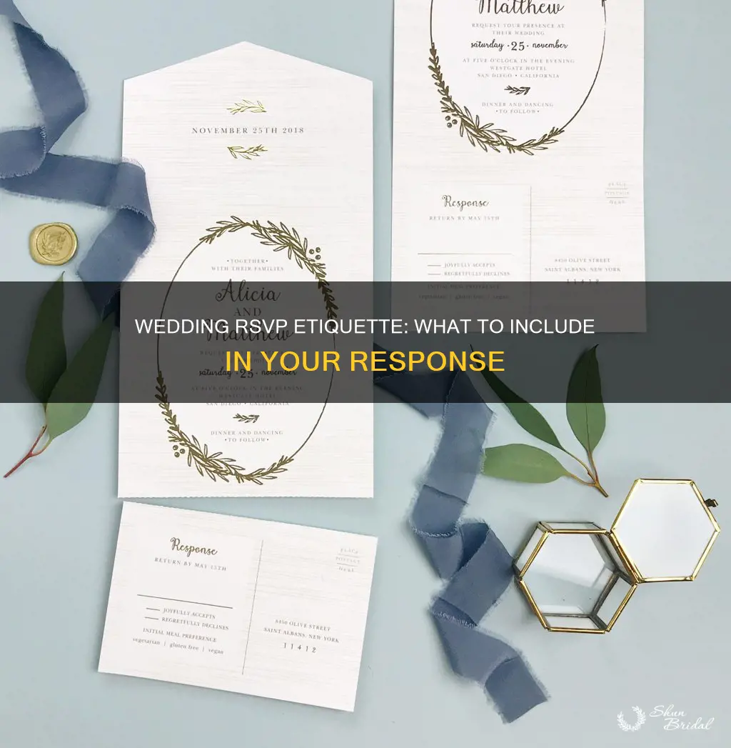 what to put on wedding reply for requests