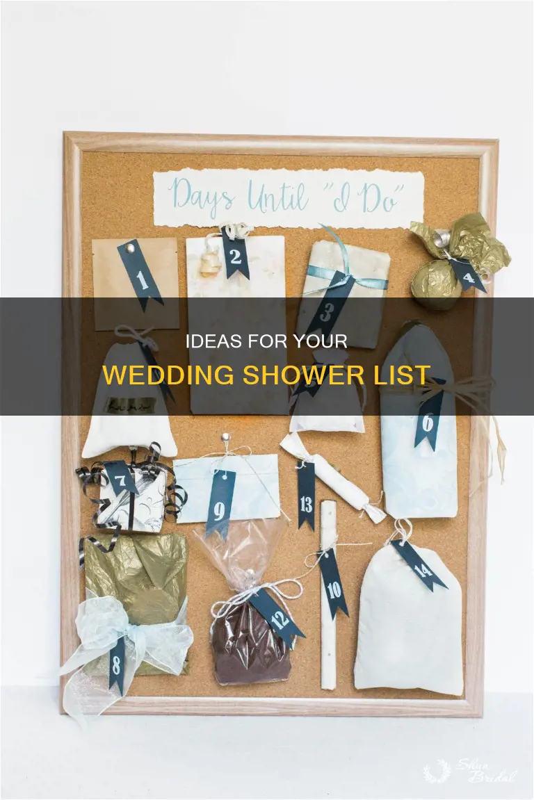 what to put on wedding shower list