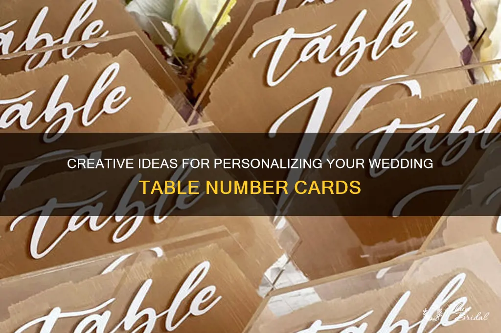 what to put on wedding table number cards