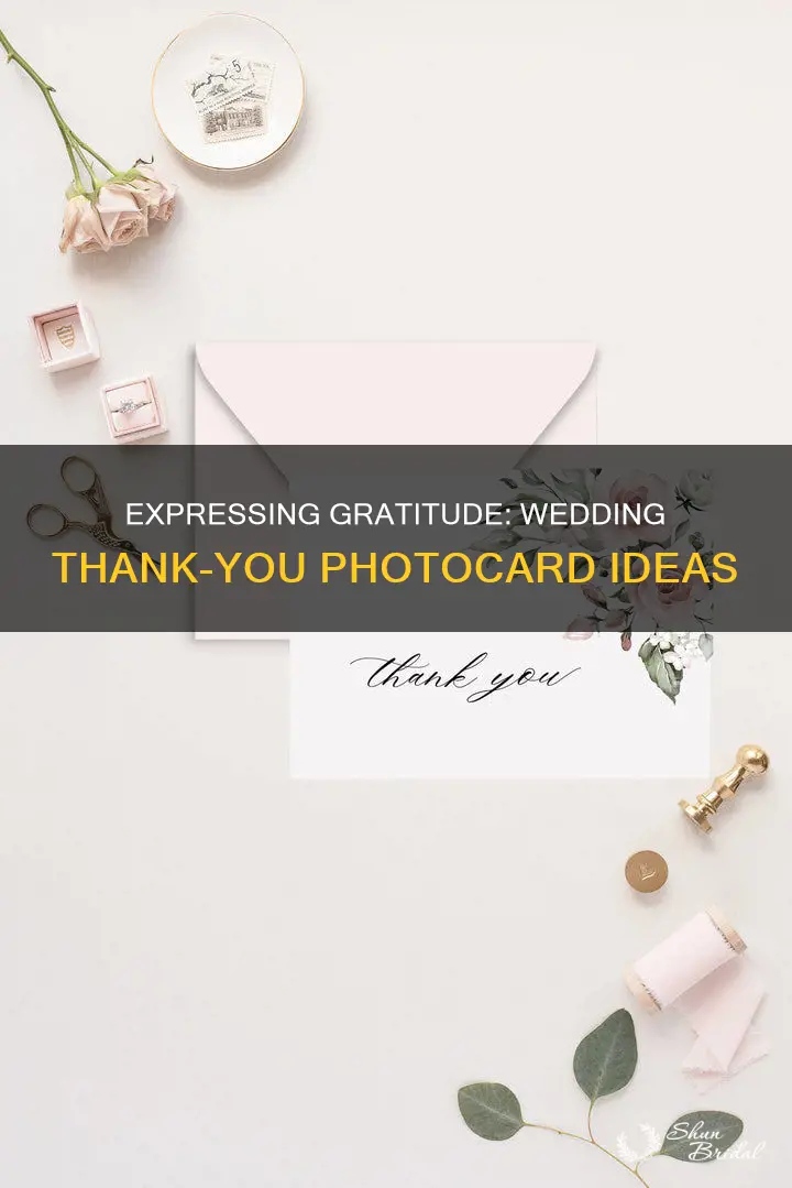 what to put on wedding thank you photocards